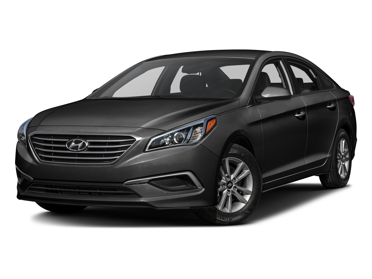 2016 Hyundai Sonata SE in Phantom Black — front three-quarter view