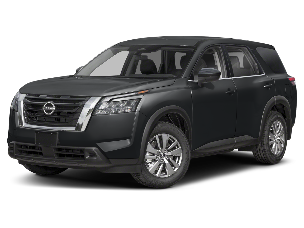 2025 Nissan Pathfinder S in Super Black — front three-quarter view