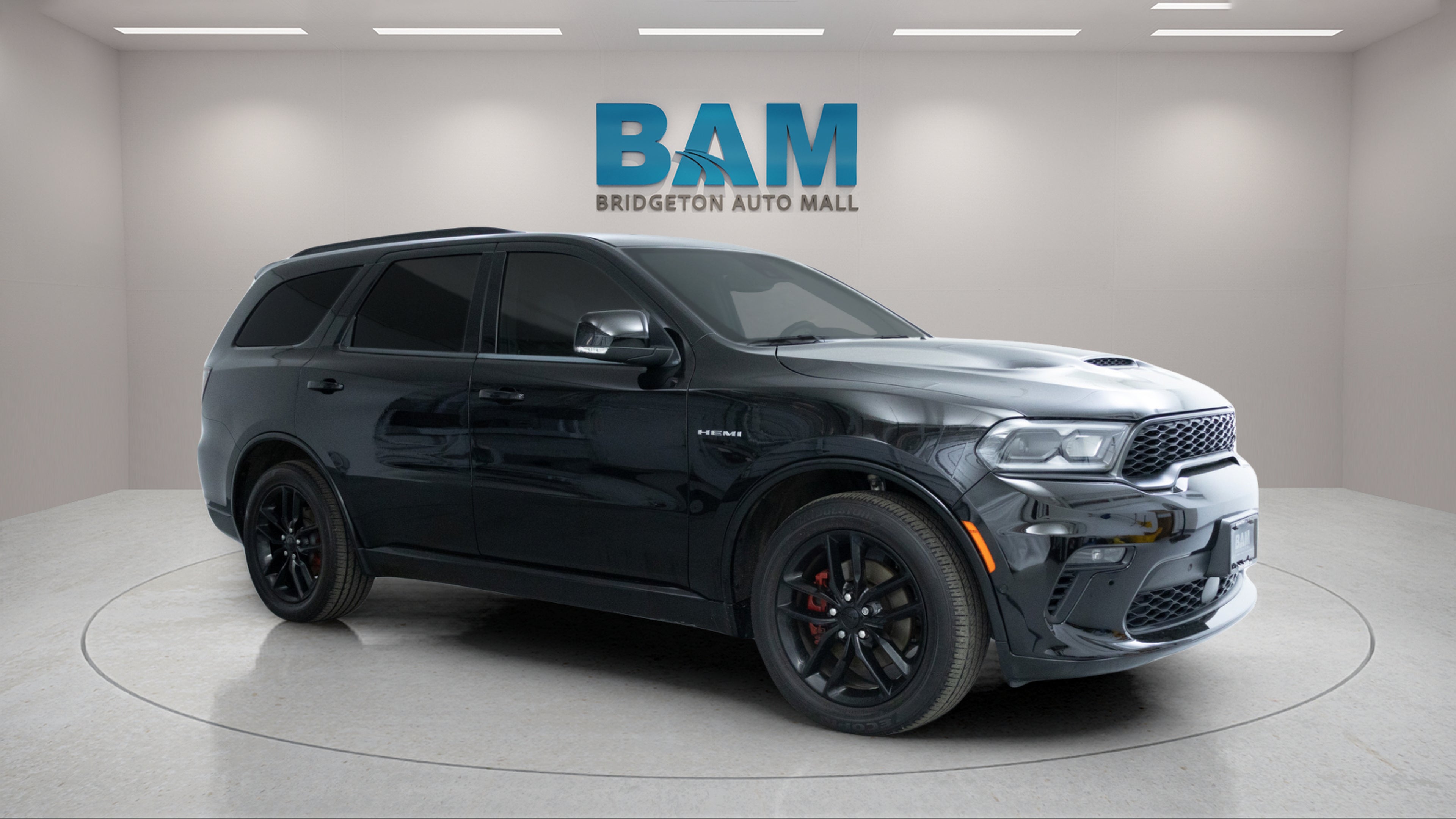 2023 Dodge Durango R/T Premium AWD in Db Black Clearcoat — front three-quarter view