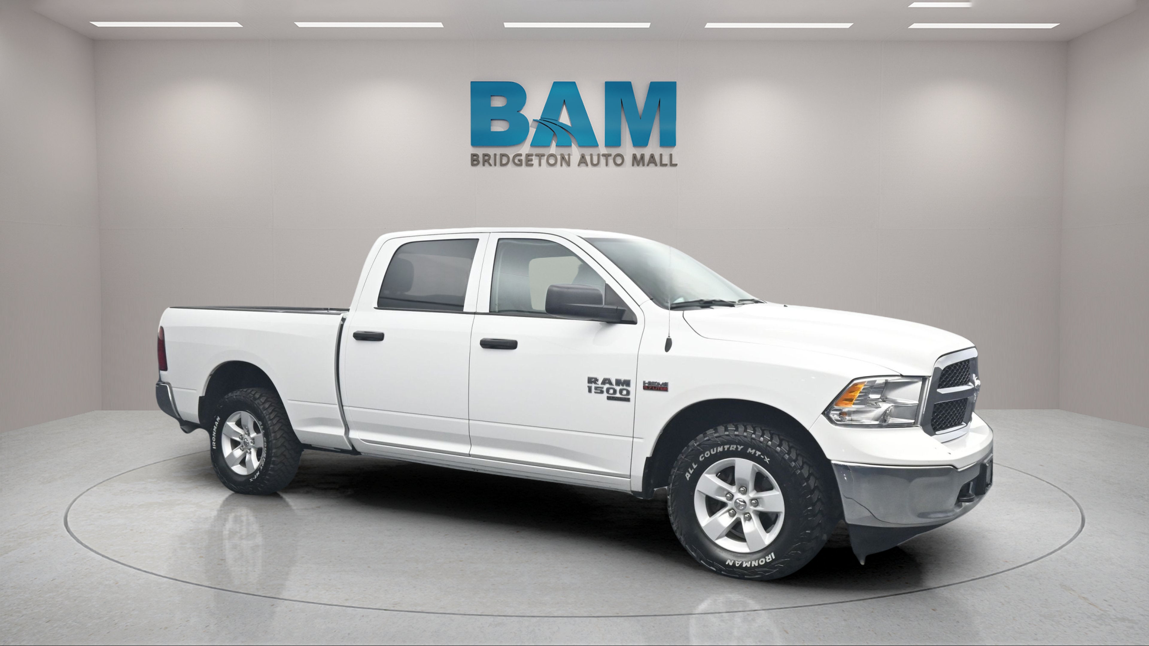 2022 RAM 1500 Classic SLT in Bright White Clearcoat — front three-quarter view