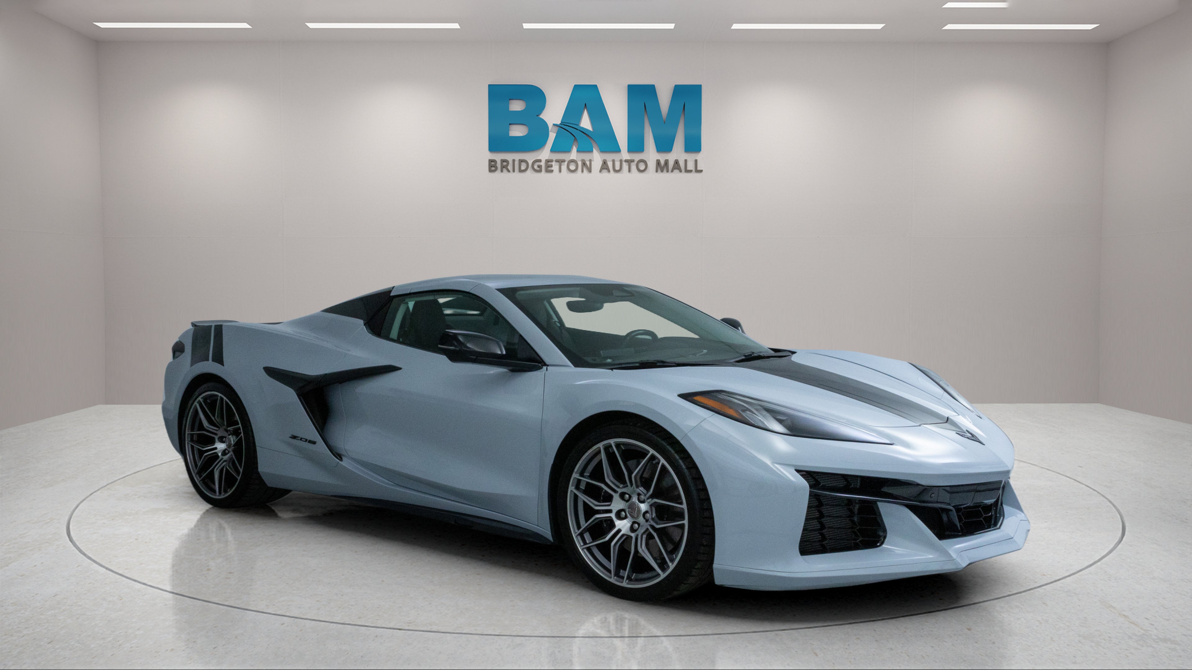 2024 Chevrolet Corvette Z06 RWD Convertible 3LZ in Ceramic Matrix Gray Metallic — front three-quarter view