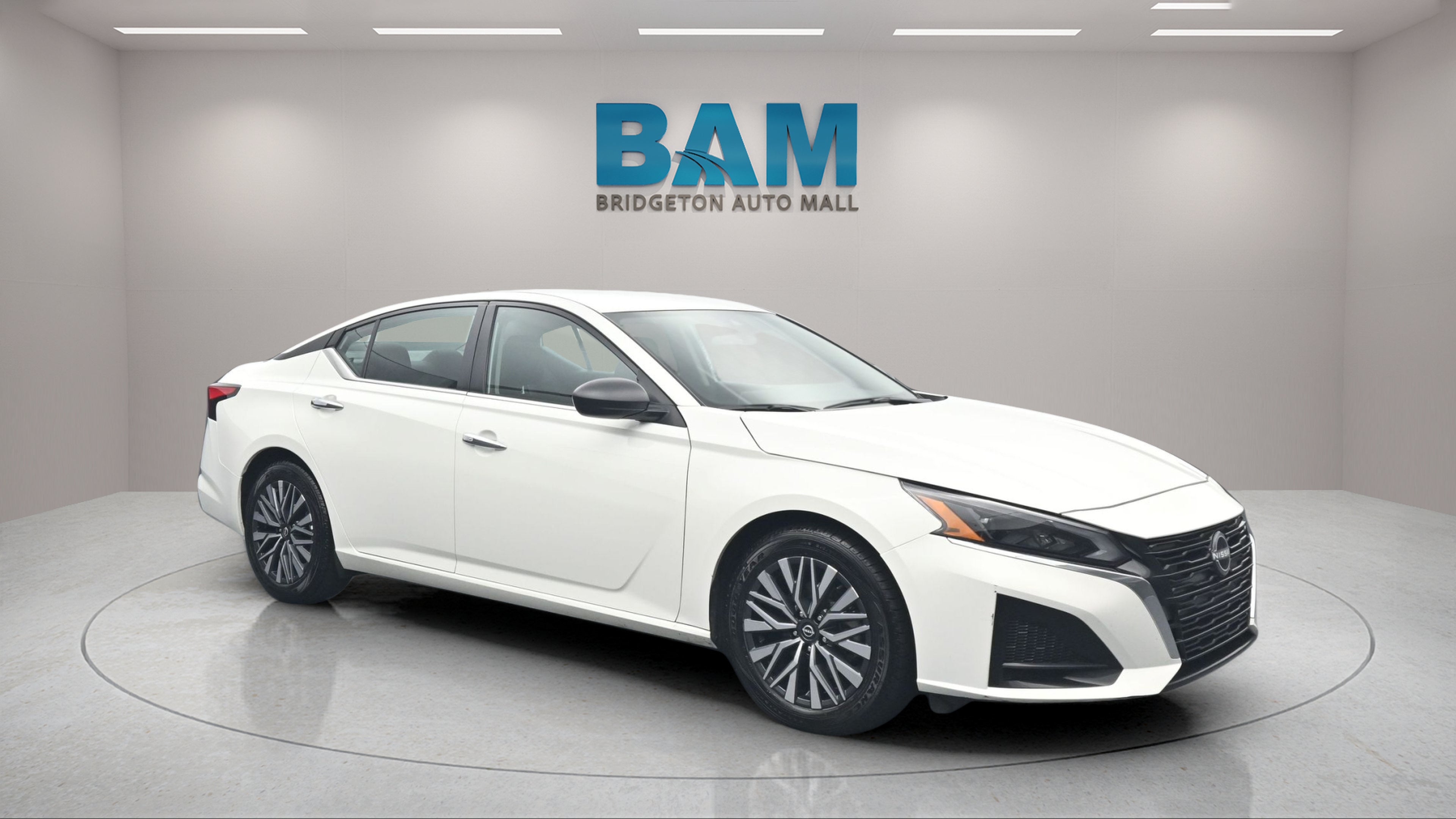 2025 Nissan Altima SV FWD in Glacier White — front three-quarter view
