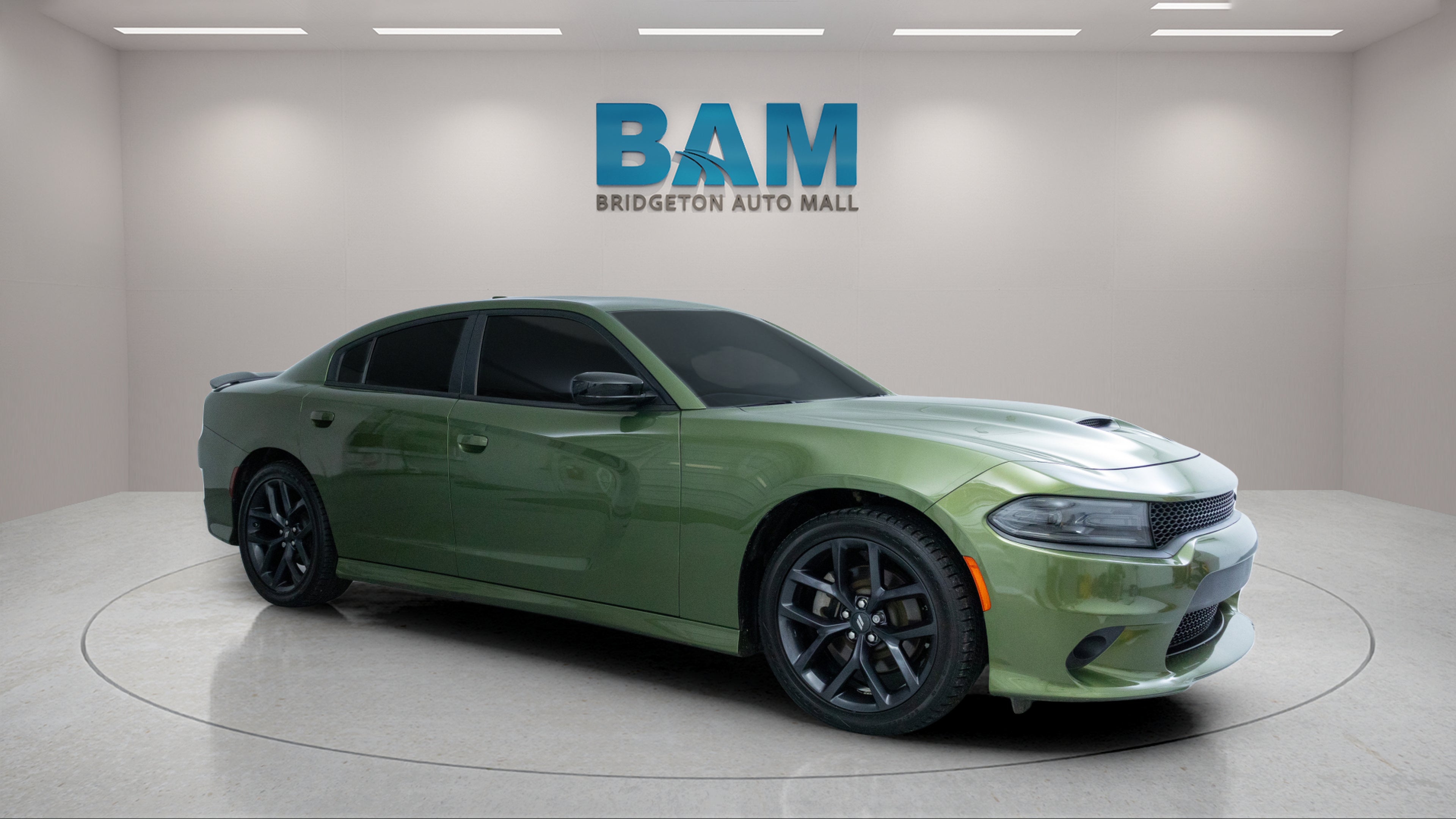 2023 Dodge Charger GT in F8 Green — front three-quarter view