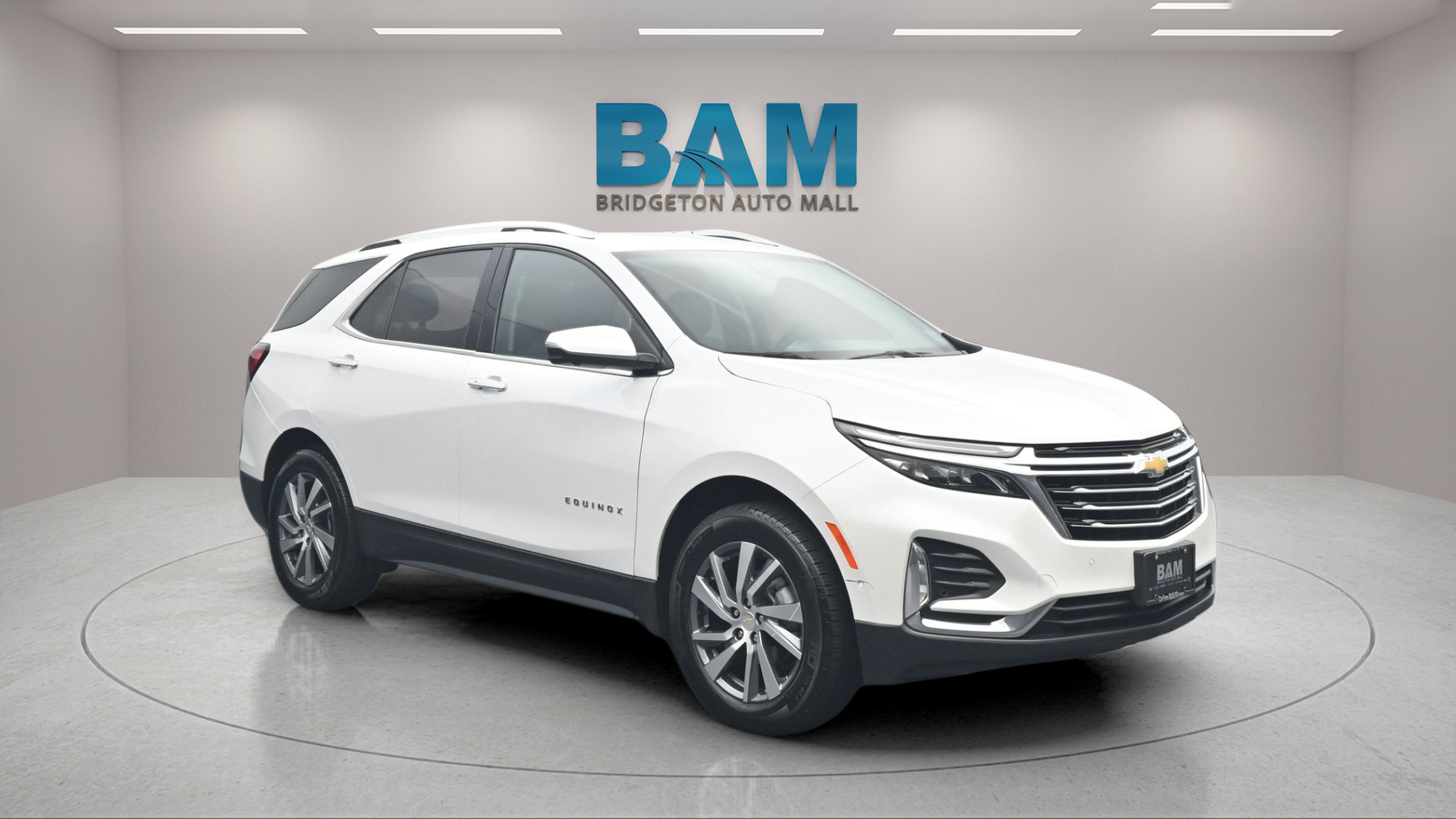 2024 Chevrolet Equinox AWD Premier in Iridescent Pearl Tricoat — front three-quarter view